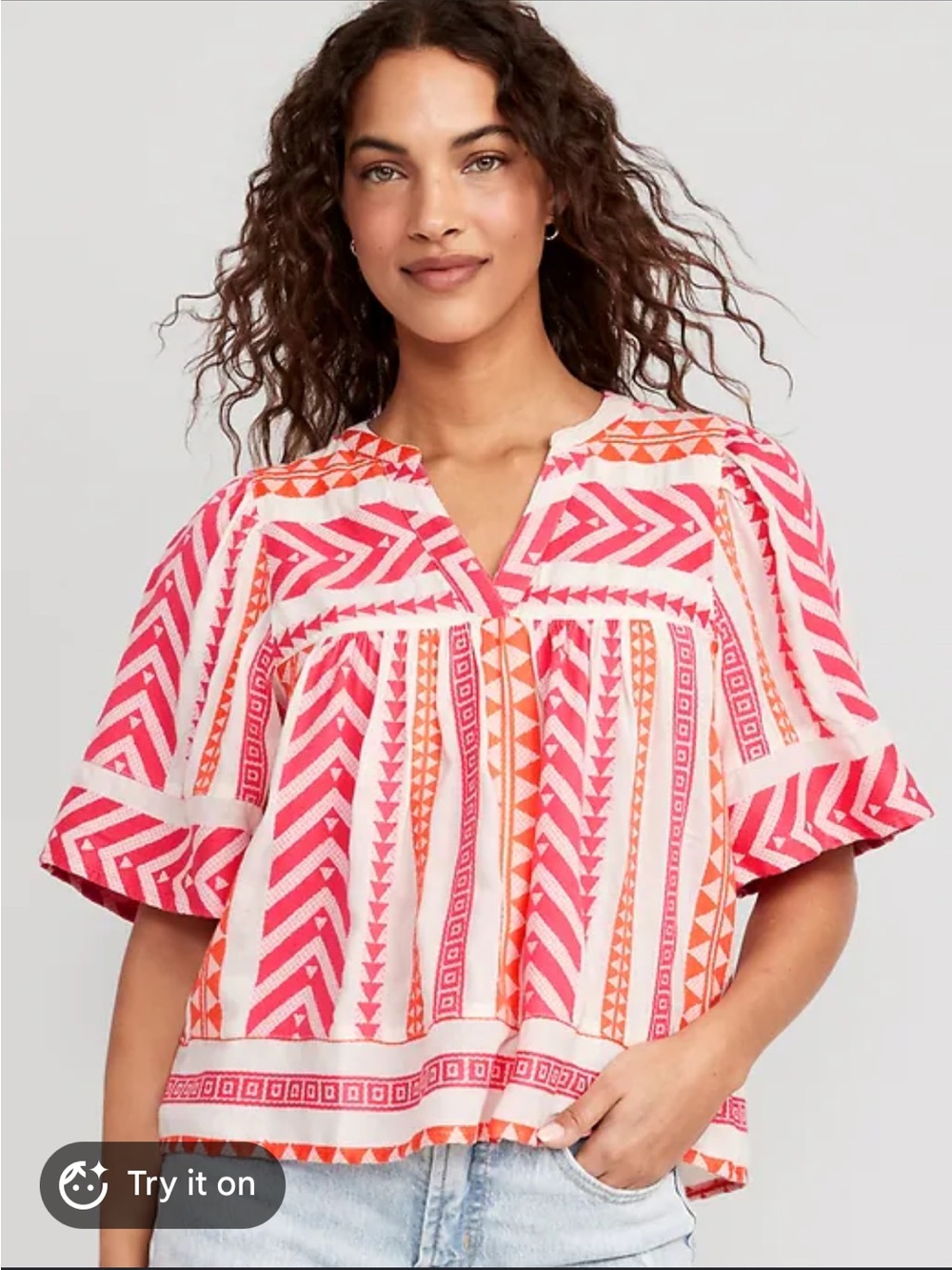 Old Navy Pink and Orange Shirt